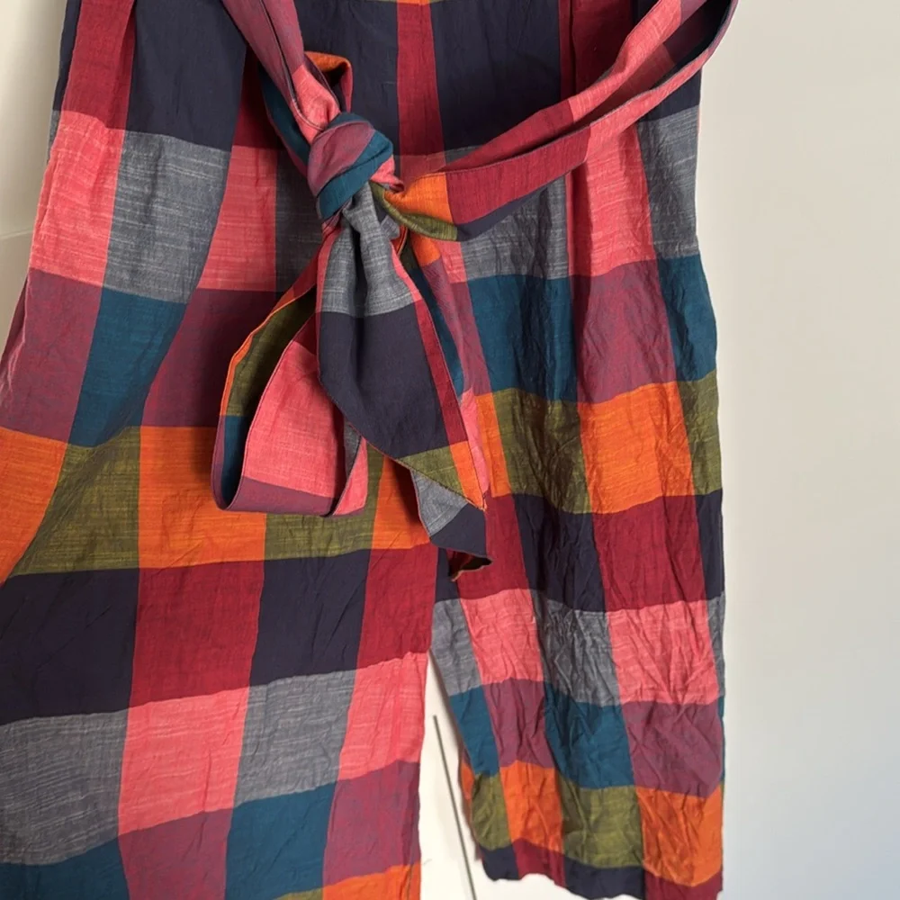 Multicolor Plaid Sleeveless romper - Picture 3 of 7